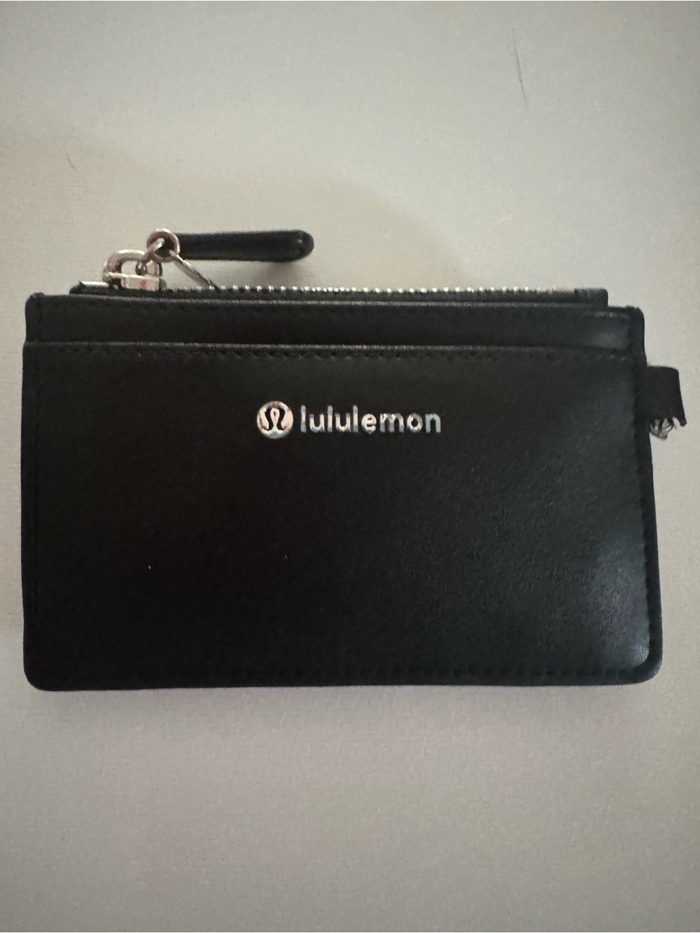 lululemon athletica Black Slim Zip Card Wallet